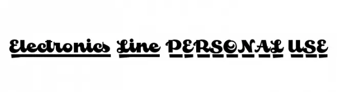 Electronics Line PERSONAL USE  Descarca Fonturi Gratis