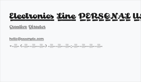 Electronics Line PERSONAL USE Business Card