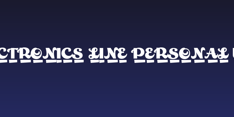 Electronics Line PERSONAL USE Social Header