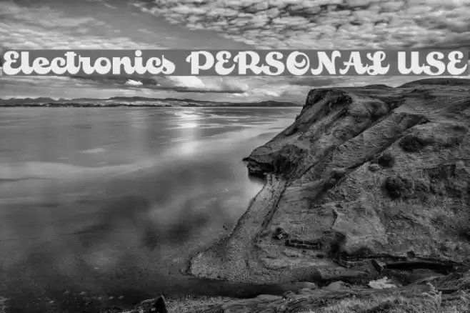 Electronics PERSONAL USE Font examples
