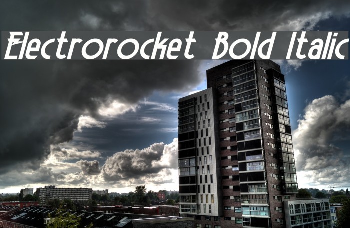 Electrorocket Bold Italic Font examples