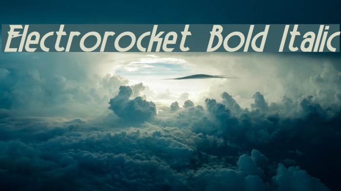 Electrorocket Bold Italic Font examples