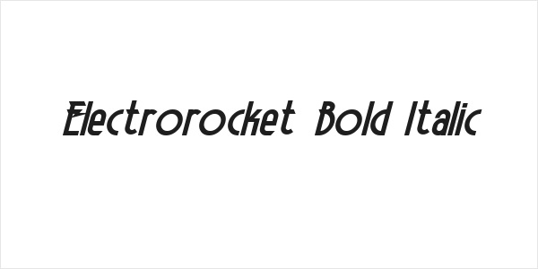 Electrorocket Bold Italic Logo