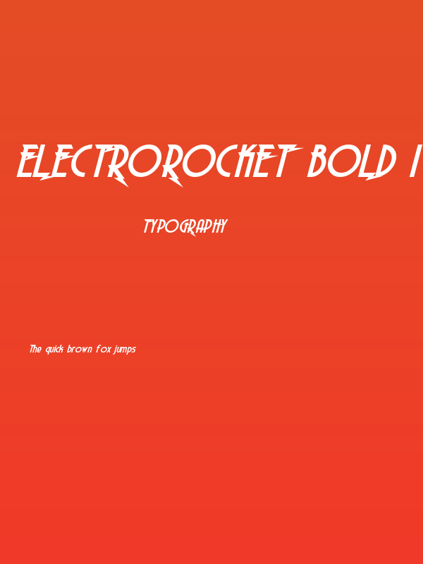 Electrorocket Bold Italic Poster
