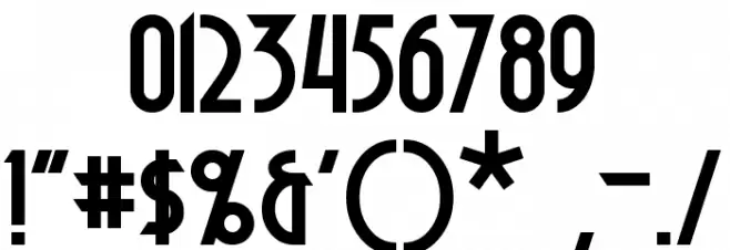 Electrorocket Bold خط محارف أخرى