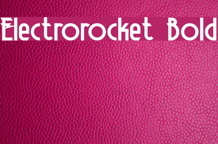 Electrorocket Bold Font examples