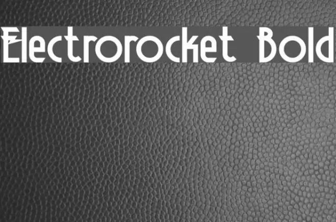 Electrorocket Bold خط examples