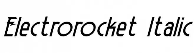 Electrorocket Italic  Fuentes Gratis Descargar