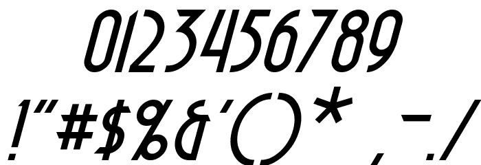 Electrorocket Italic Font OTHER CHARS