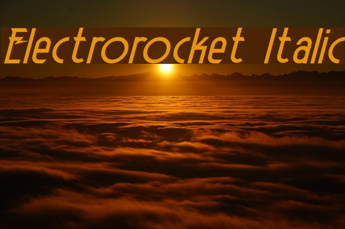 Electrorocket Italic Font examples