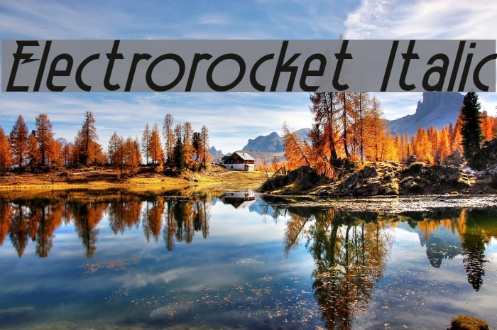 Electrorocket Italic Font examples