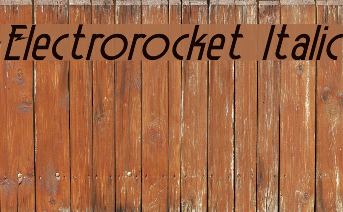 Electrorocket Italic Font examples