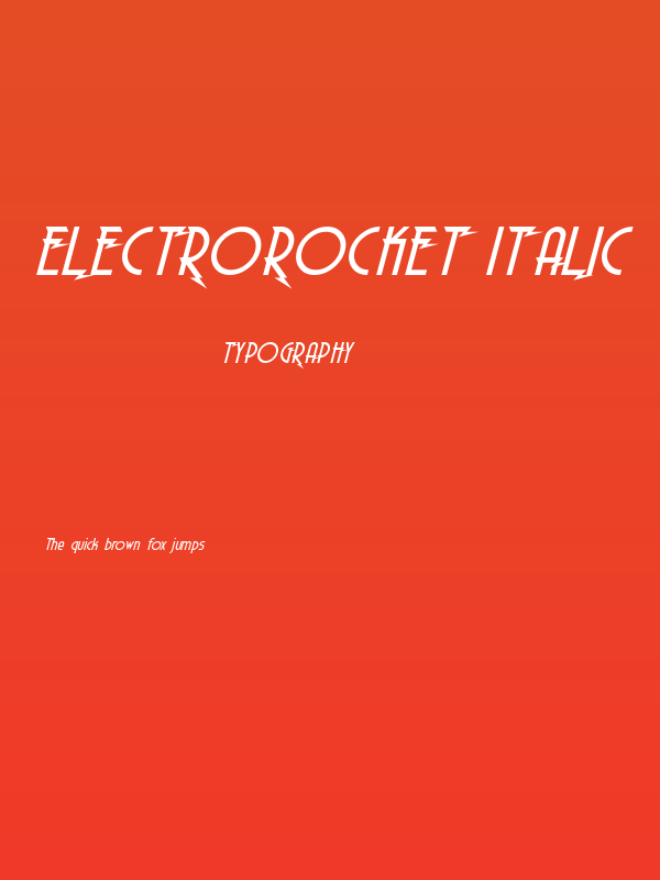 Electrorocket Italic Poster