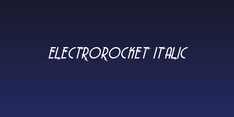 Electrorocket Italic Social Header