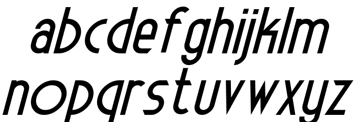Electrorocket Italic Font LOWERCASE