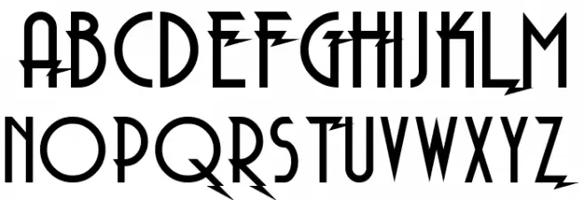 Electrorocket フォント 大文字