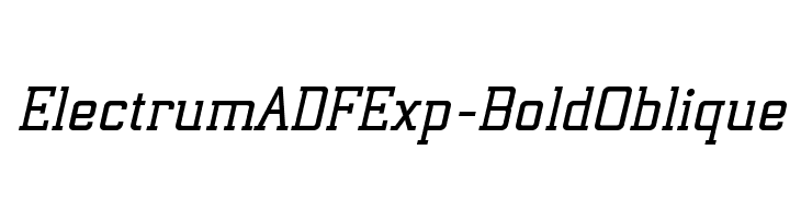 ElectrumADFExp-BoldOblique Font