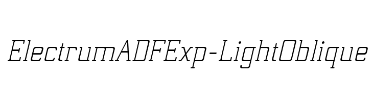 ElectrumADFExp-LightOblique  नि: शुल्क फ़ॉन्ट्स डाउनलोड