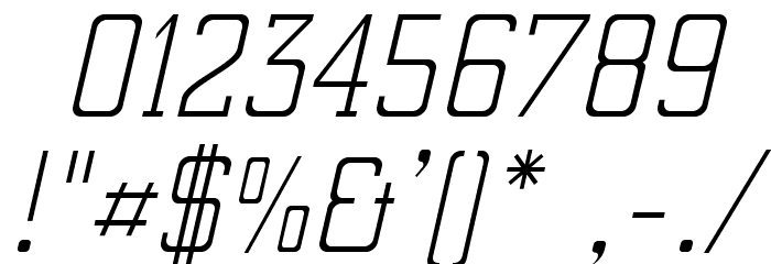 ElectrumADFExp-LightOblique Font OTHER CHARS