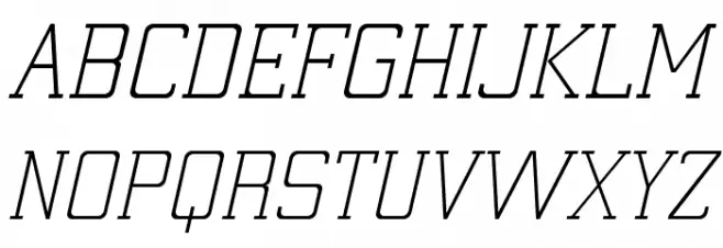 ElectrumADFExp-LightOblique Font Litere mari