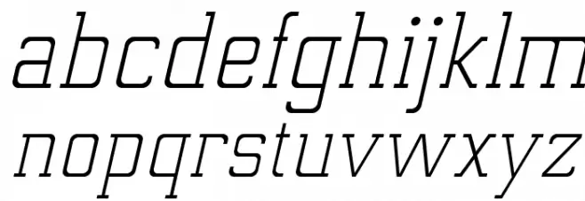 ElectrumADFExp-LightOblique फ़ॉन्ट लोअरकेस