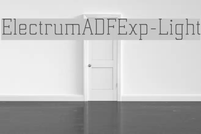 ElectrumADFExp-Light Font examples
