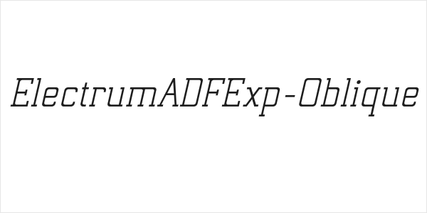 ElectrumADFExp-Oblique Logo