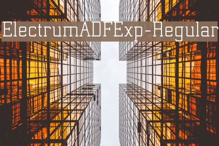 ElectrumADFExp-Regular Font examples
