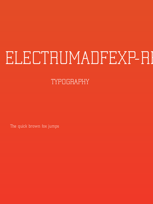 ElectrumADFExp-Regular Poster