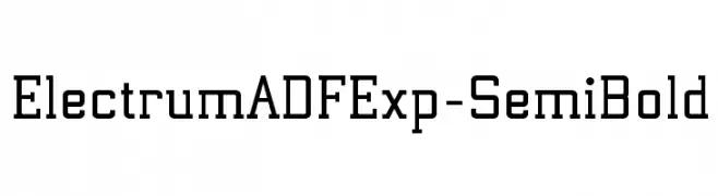 ElectrumADFExp-SemiBold  les polices de caractères gratuit tlcharger