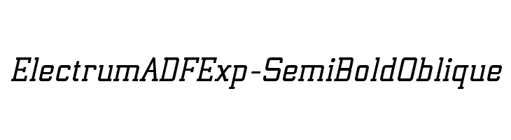 ElectrumADFExp-SemiBoldOblique Font