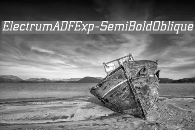 ElectrumADFExp-SemiBoldOblique Font examples