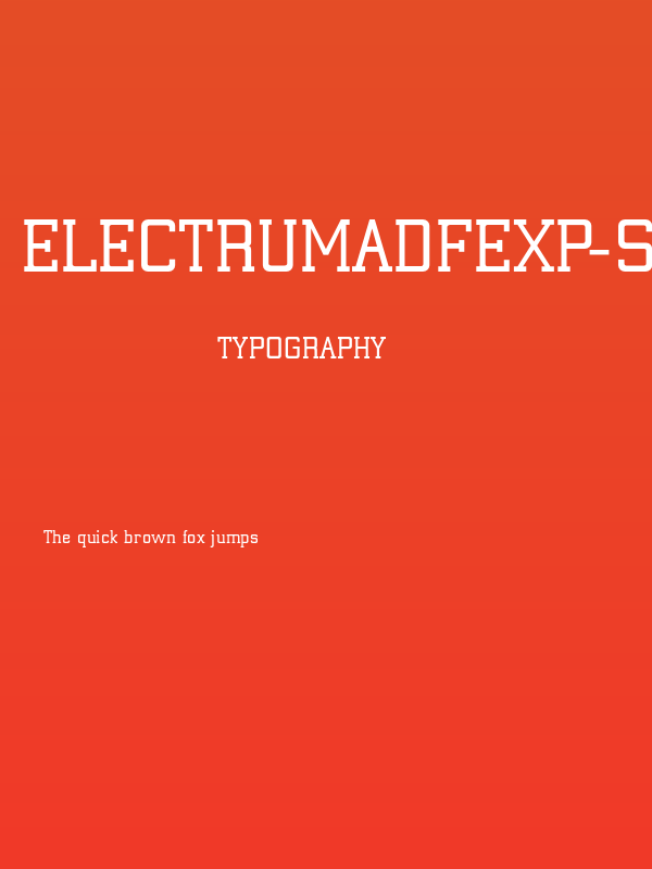 ElectrumADFExp-SemiBold Poster