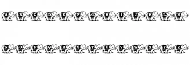Elefont Schriftart Groß