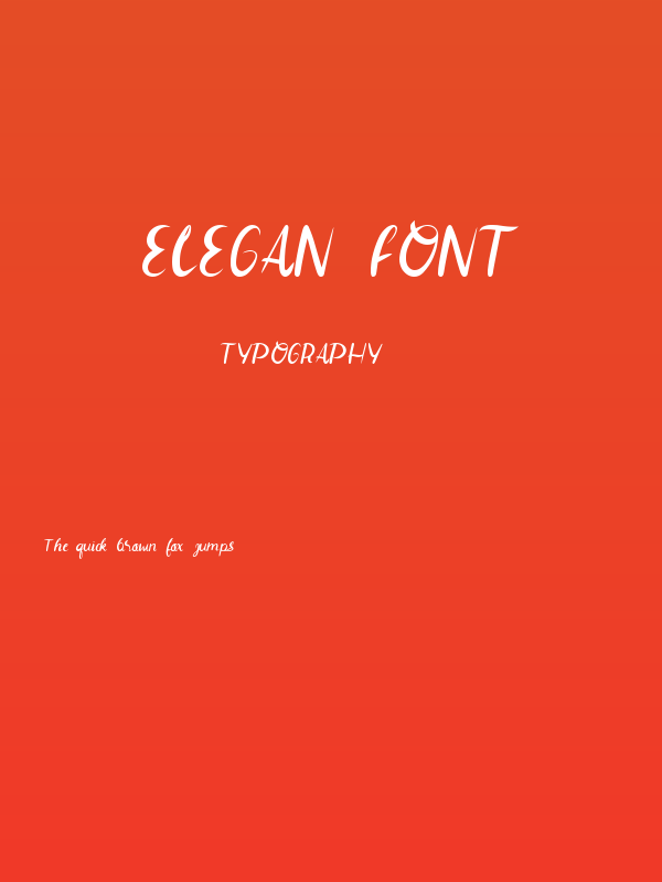 Elegan font Poster