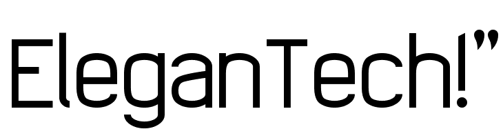 EleganTech!` Font