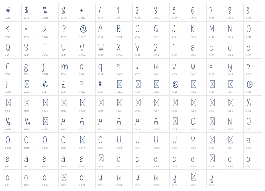 Elegant Background Character Map