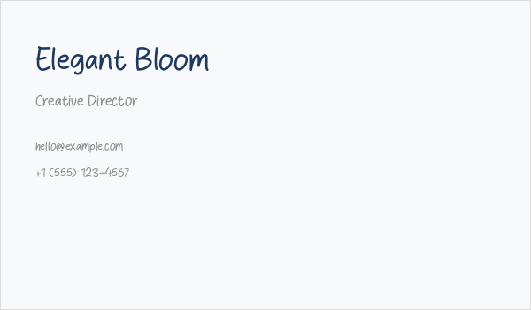 Elegant Bloom Business Card
