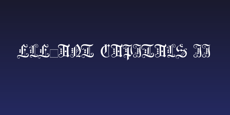 Elegant Capitals II Social Header