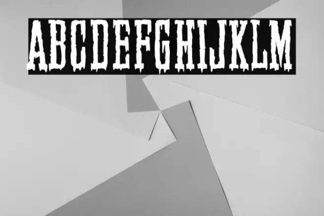 Elegant & Creepy Company Font examples