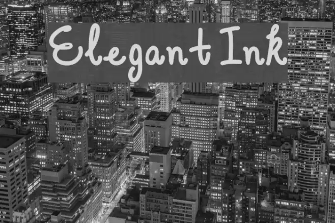 Elegant Ink Font examples