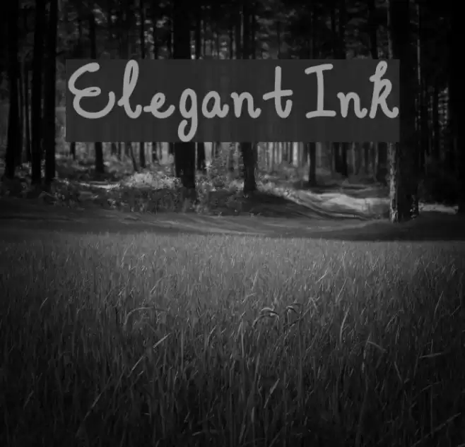 Elegant Ink Font examples