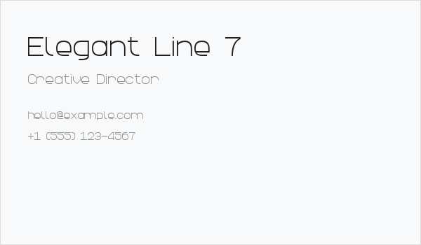 Elegant Line 7 Business Card