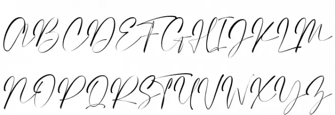 Elegant Signature 字体 大写