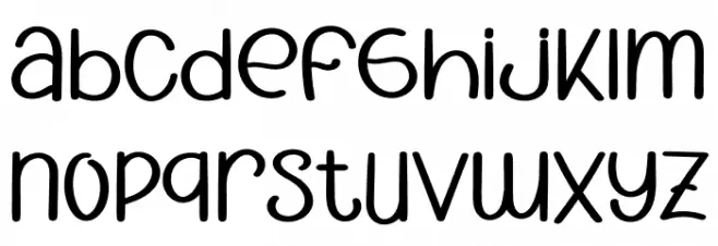 Elegant Style Font Litere mici