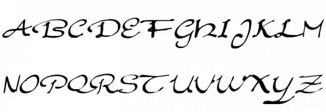 Elegant hand Script Schriftart Groß
