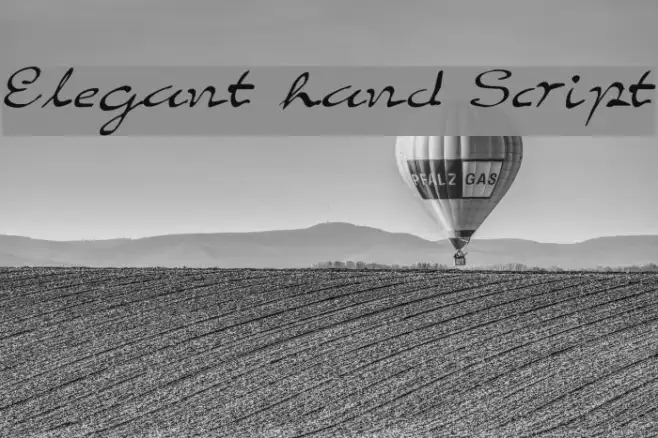 Elegant hand Script Example 1