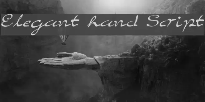 Elegant hand Script Example 2