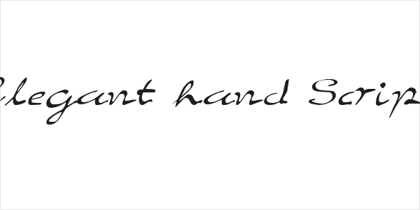 Elegant hand Script Logo