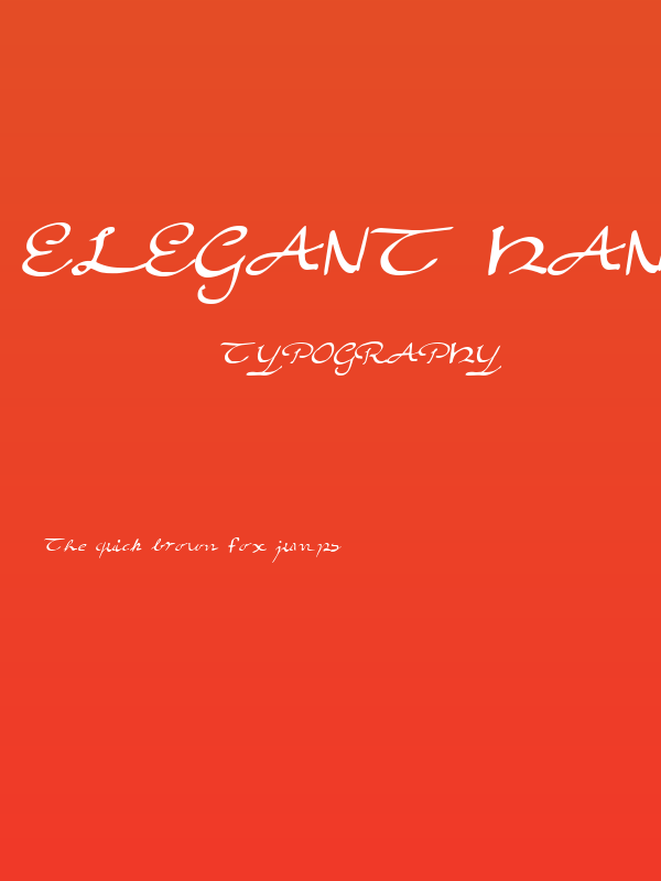 Elegant hand Script Poster